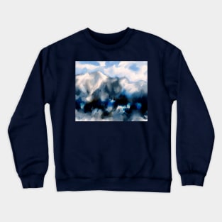 Blue Abstract Expressionism Crewneck Sweatshirt